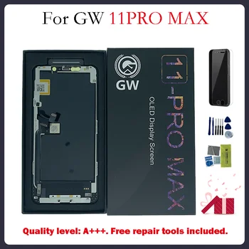 За GW OLED iPhone XSMax 11 Promax 12 proMAX LCD дисплей с сензорен екран Дигитайзер В Събирането Тествана, Без Подмяна на мъртви пиксели LCD дисплей 12