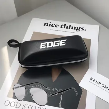 За Ford Edge Черен кожен калъф с релефно лого за очила Калъф за слънчеви очила Кутия за аксесоари на Ford Edge