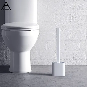Силиконова Четка за тоалетна с държач Подвижна дръжка за Четка за Пречистване на Стенен Набор от Четки за почистване на Модерни Аксесоари за тоалетна в банята