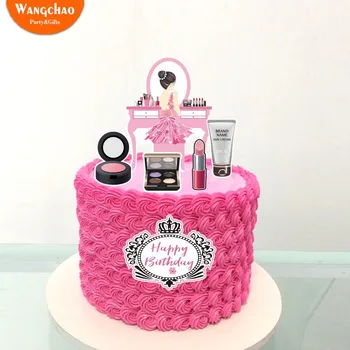 Романтичен Париж Тема Мечтите за Пътуване на 21-ия честит Рожден Ден Торта Topper Принцеса Pink Десерт Украса на Масата Празнични Аксесоари