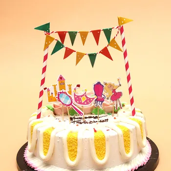1 компл. Честит Рожден Ден на Cupcake Тортата цилиндър Знамена Динозавър Пират Печене на Торта Topper Украса бебе Душ Празнични аксесоари за партита