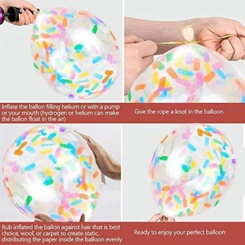 5шт 12-инчов сладолед дълги ивици хартия пайети конфети латексови балони на сватбени аксесоари украса за рожден ден балони