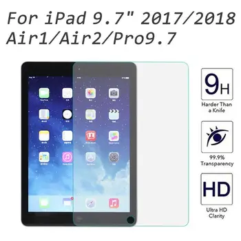 9 Часа за Apple iPad 2017 2018 Air Air 2 9,7 5 6 iPad5 iPad6 A1893 9.7-инчов Таблет от закалено Стъкло Защитното Фолио на Протектора на Екрана