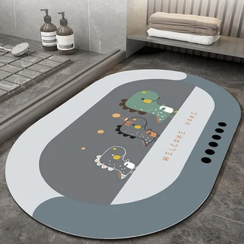 Cartoony стил супер впитывающий домакински подложка за баня, килим нескользящий подложка за баня, кухненски подложка за пода домакински хол вход d