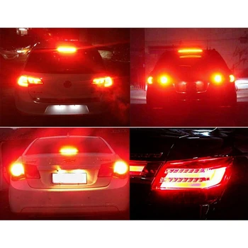 2 x 1156 Червени 7506 led лампи P21W BA15S С Изключение на Задните Пътни светлини на заден ход