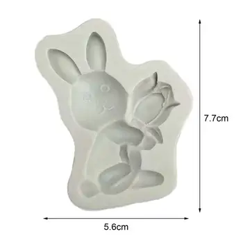 Форма за печене в Силиконови Аксесоари за печене Антипригарный Силикон 3D Перфектен Резултат под Формата на зайче, за да кухненско Желе и бонбони