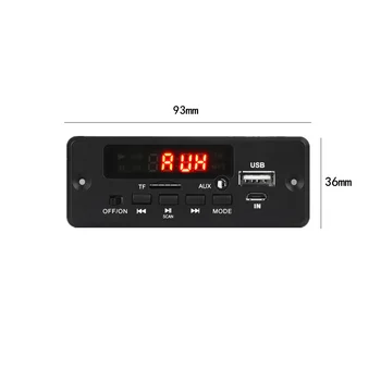 ARuiMei хендсфри MP3 плеър 6-Ватов усилвател Декодер Плака 12 Bluetooth 5,0 Автомобилен FM radio Модул, Поддържа TF USB AUX Регистратори