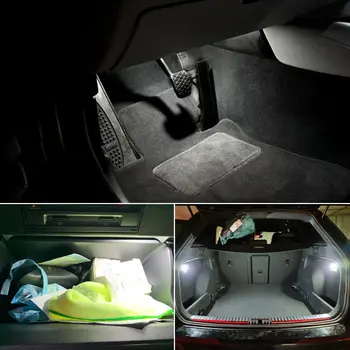 2x Golf MK5 MK6 LED VW Пространство За Краката на Вратите Интериор Бели Светлини Под Smd OEM UKSELL LED Светлинна Бар LED Насоки За Автоматично Завъртане