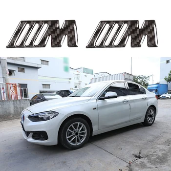 M Стандарт 2 бр. Въглеродни Влакна Страна на Крило +Емблема на Задния Багажник Логото на Стикер Иконата на Стикер за Всички BMW-BMW