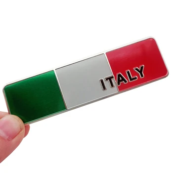 Оформление на автомобила 3D Алуминиев Флаг на Италия Емблемата на Иконата Стикер Стикери За Alfa Romeo Fiat Chevrolet Honda Аксесоари за Украса