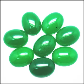 5 бр. цена на едро зелен нефритови камък кабошоны 10x14 мм 13x18 mm 18x25 мм полускъпоценни камъни, мъниста, аксесоари мъниста детайли направи си сам
