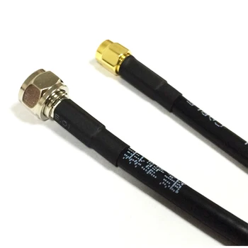 SMA мъжки преминете F тип съединители RF кабел с косичкой адаптер RG58 50 см/100 см продажба на едро на НОВА