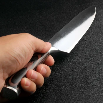 XITUO 4 бр. висококачествен остър като бръснач нож на главния готвач 7CR17Mov кухненски ножове от неръждаема стомана, Огледално острие на Нож Сантоку Инструменти за приготвяне на храна