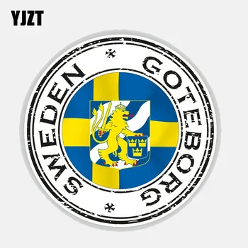 YJZT 12,7 СМ*12,7 СМ Самоличността на Швеция Гьотеборг Каска за Мотоциклет, Автомобил Стикер Стикер 6-2746
