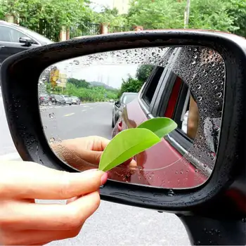 2X 100x150 мм Автомобили стикер Непромокаемая Фолио за Огледала за обратно виждане на автомобила Автомобилно Огледало за обратно виждане Дъждовна филм на остротата на зрението в дъждовните дни Автомобилна филм