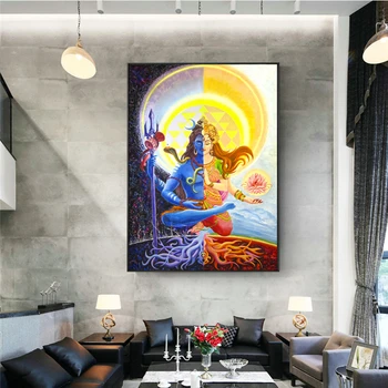 Господ Шива Стената Плакати И Гравюри, Картини Индуски Богове На Платно За Стена, Картини На Индийския Бог Без Рамки За Стените На Хола