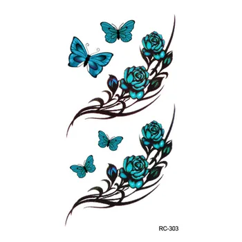 Боди-арт водоустойчива хартия за временни татуировки за мъже и жени 3d красив дизайн пеперуди стикер с татуировка на ръката RC2303