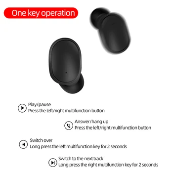 A6S TWS Bluetooth слушалки 5.0 Безжични Слушалки с Безжични Слушалки TWS Слушалки Микрофон с Шумопотискане за Xiaomi iPhone opp