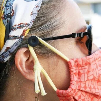 5 Двойки Регулируеми Силиконови ушни накладки за маски Куки за очила Верижка за очила Силиконово гумено пръстен Конектор удължителен кабел каишка за маска за лице с кутия