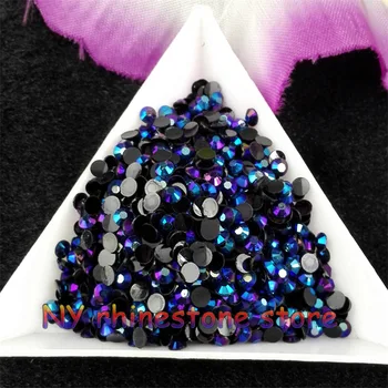 Специална оферта за 1000 бр. черен AB магически желе цвят 3 мм кристали от смола за нокти телефонна пръчка бормашина без пластир се използва лепило