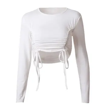 дамски облекло-ризи за жени гофрирани къси потници тениски градинска женска тениска