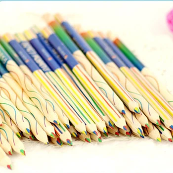 12 бр./лот Креативни цветни моливи за рисуване на скици Kawaii За момичета Дребния фигура Цветен молив Детски ученически пособия Подарък