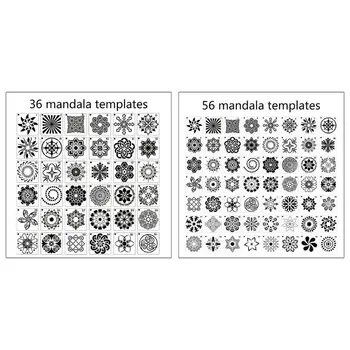 56 от Опаковки Шаблони за рисуване с точки Мандала, Шаблони за малки шаблони Мандала K92C