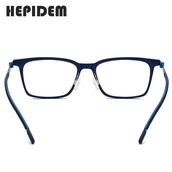 ГЕПИДЕМ Ацетат B Титановая рамки за очила За жени ултра-леки очила по рецепта за мъже Късогледство Оптични Очила без винтове 9106