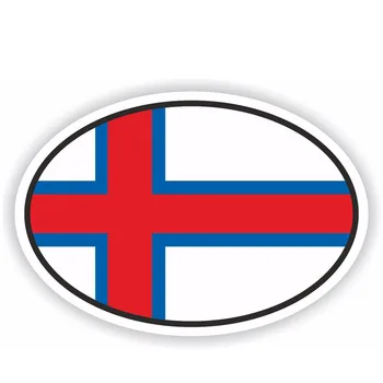 12 СМ.*8 см Автомобили Стикер Фарьорските острови Овалния Флаг Мотоциклет Шлем Стикер 6-1747