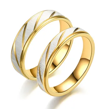 широчина 4 мм/6 мм/8 мм Диагонално матирано пръстен от неръждаема стомана за жени, За мъже, Годежни пръстени за влюбени Унисекс бижута Подарък