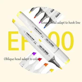 Finecolour EF100 Висококачествени Двуглавые Професионални Маркери за чертане на скици за Офис Ученически пособия Богат на функции