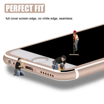 Пълно Покритие на 6Г Закалено Стъкло За iPhone 7 8 6S Плюс Защитно Фолио за екран за iPhone 6 6S 7 8 Plus X Защитно Стъкло за Филма
