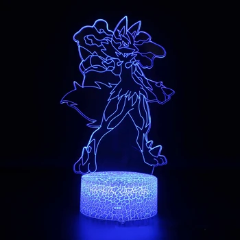 Pokemon Go 3D LED нощни лампи Pokeball Пикачу Фигурка Умбреон Аниме Настолна Лампа за сън стая Декор, Играчки за момчета, Подарък за рожден ден