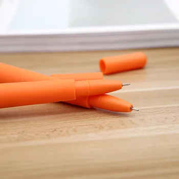 1БР Корея гел писалка творчески бял заек любов моркови студентите неутрална черна дръжка офис химикалка за подпис на Канцеларски материали за офиса