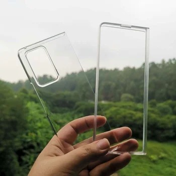 Прозрачен Калъф за телефон Galaxy Z Fold 3 2 5G Предна и Задна Защитна капачка Твърд PC Прозрачна Обвивка, Броня на Z Fold3 Аксесоари
