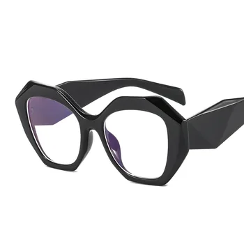 Геометрия Компютърни Очила Дамски Vintage слънчеви Очила с анти-синя светлина Женски Извънгабаритни Оптични Очила Очила с големи рамки