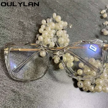 Oulylan Прозрачни Оптични очила в рамки За жени Прозрачни Са за Очила за късогледство рецепта Дамски очила за украса