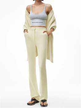 2021 есен и зима нов стил velvet всекидневен костюм женски висококачествен и модерен яке, средна дължина на розови панталони suitXL
