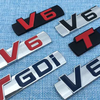 1 Бр. TURBO TGDI T GDI V6 3D Метален Логото на Емблемата на колата Икона стикер с турбокомпресор с дъска странична емблема на автомобили стикер