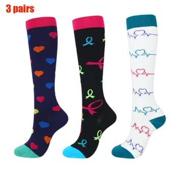 6 Двойки Компрессионных чорапи с висока шнорхел, Подходящи за разширени вени Чорапи За мъже и жени Спорт на открито Най-Бала Коледен подарък