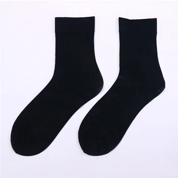 5 Двойки Бизнес мъжки летни Чорапи от фина коприна, высокоэластичного найлон, Дишащи ежедневни къси чорапи за екипажа, мъжки стръмни черни, бели чорапи