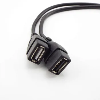 USB A-От Мъжки До 2 A-Женски Адаптер за Захранване Конвертор USB 2.0 от Мъжете до Двойно Y-Сплитер Кабел dc удължителен кабел За Зареждане на H1