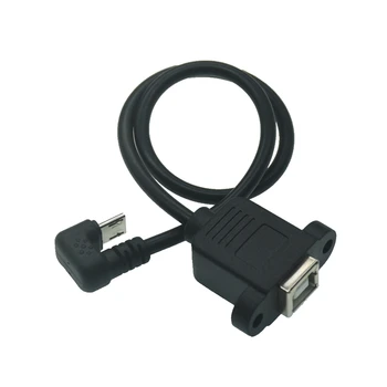 180 Градуса Micro Mini Usb Ъгъл на Наклона USB 3.1 Тип C Женски Към Мъжки Micro USB USB-C Кабел-Адаптер За Конвертора на Данни За Таксуване 0,3 м/30 см