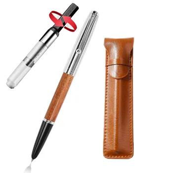 Високо качество на Jinhao 51A Луксозна дървена писалка с мастило, перо 0,38 мм caneta tinteiro Офис стил на струята Пен, стилографика
