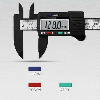 Штангенциркуль с циферблат от карбон 0-100 мм Електронен Цифров Штангенциркуль Микрометър Инструмент за Измерване на Цифрова Линия