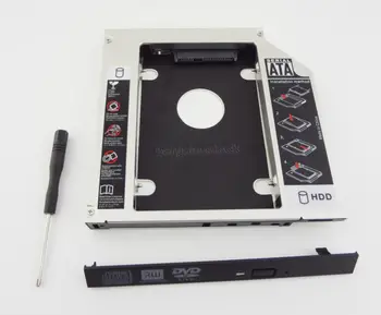 WZSM Нов 2-ри твърд диск SSD Твърд диск Caddy Адаптер рамка за HP EliteBook 2530 P 2540 P DVD-ROM