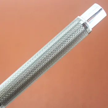 Висококачествена Химикалка химикалка в Луксозна Метална сива Дръжка 0,5 мм Съвет Черна Чернильная Дръжка Ученически Канцеларски материали