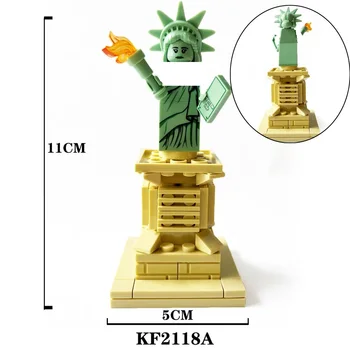 2021 Нова серия Тухли Статуята на Свободата Пясък Лешояд Строителни Блокове Фигурки За детски играчки, Подарък KF701 KF702 KF2118A