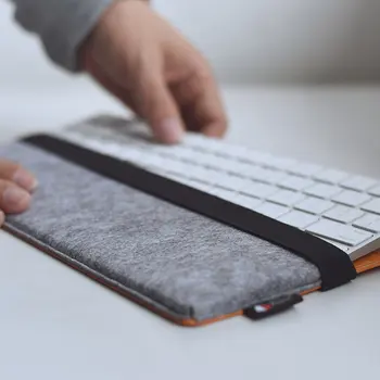 Защитен Калъф за съхранение Чанта за Apple Magic Trackpad Калъф от изкуствена кожа, с мек ръкав клавиатура за Apple Magic Trackpad