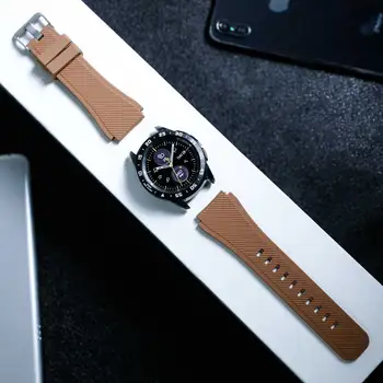 Duoteng Galaxy часовника 46 мм каишка за Samsung Gear S3 Frontier active 2 силиконов гривна на китката каишка каишка за часа и 20 мм и 22 мм гривна